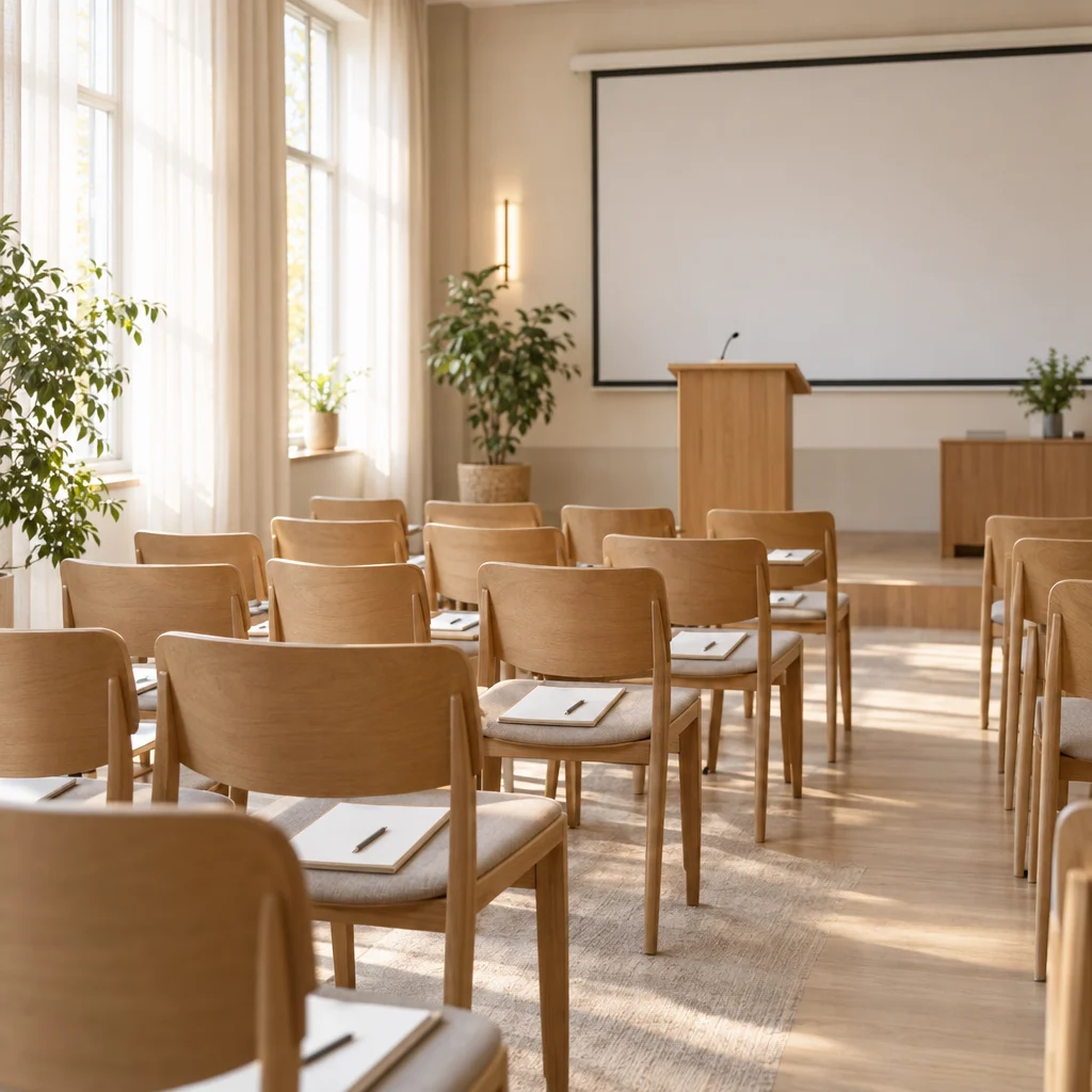 Seminarska sala spremna za predavanje